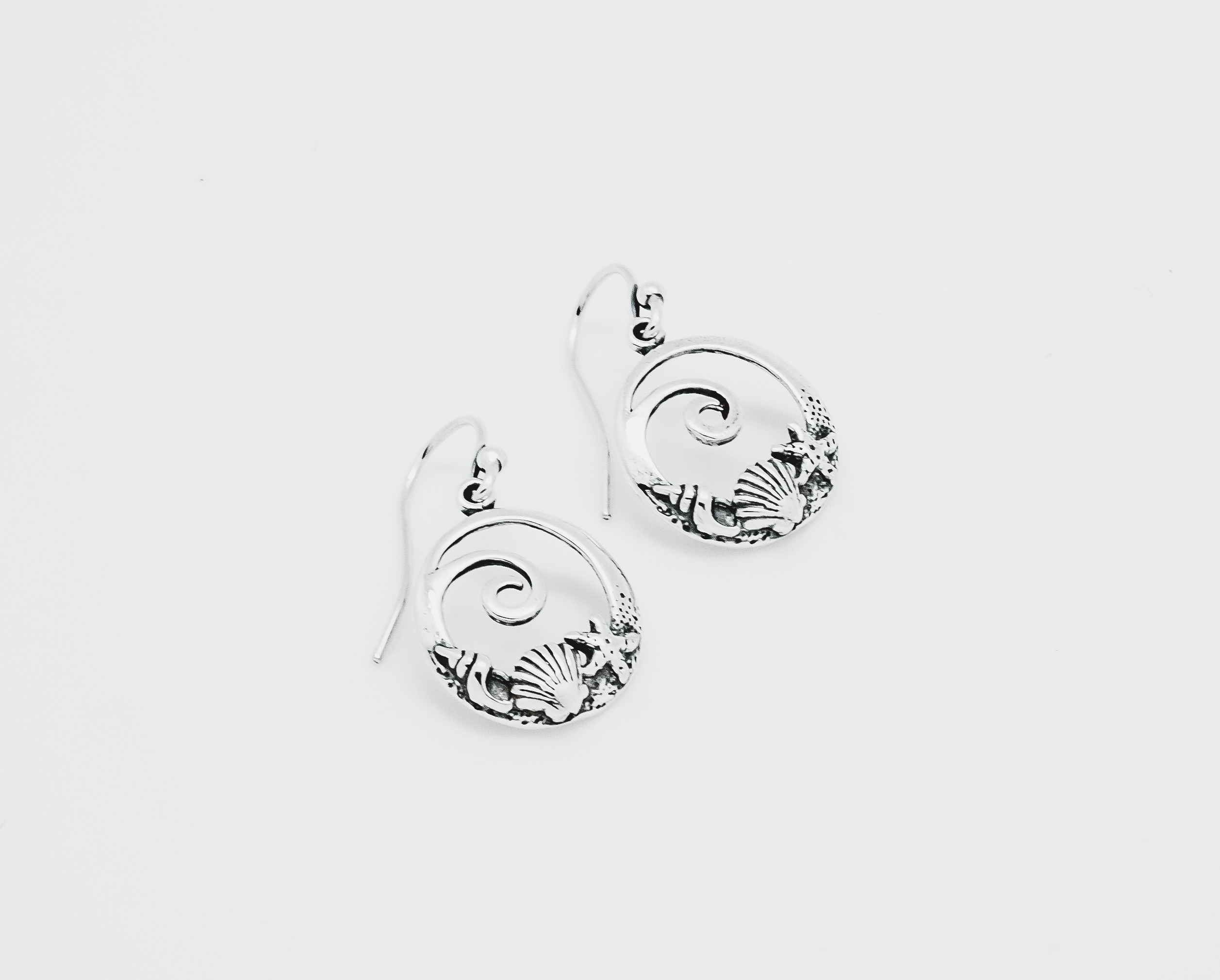 Silver Wave Jewellery Wave Earrings Ocean Earrings Sea Jewellery Nautical Jewellery Silver Stud Set Silver Wave Studs